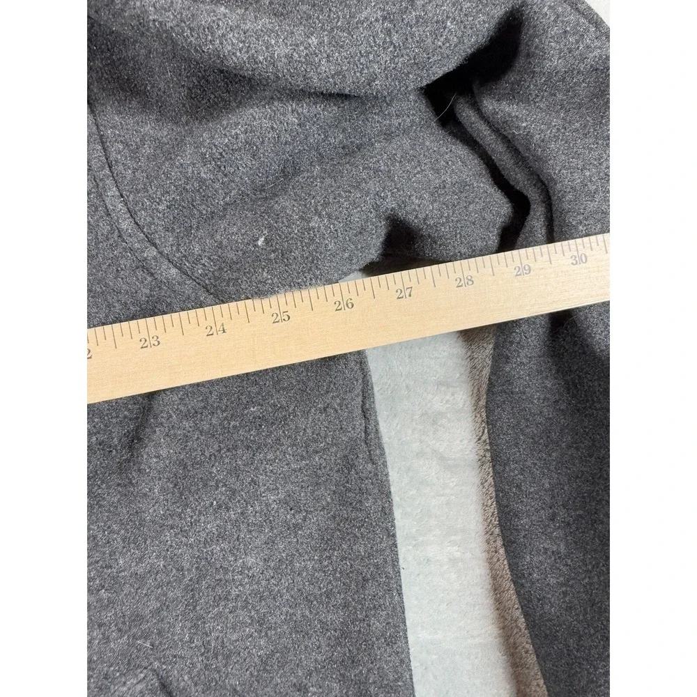 Abercrombie and Fitch Men's Wool Blend  Coat Trench Black Dark Gray XL